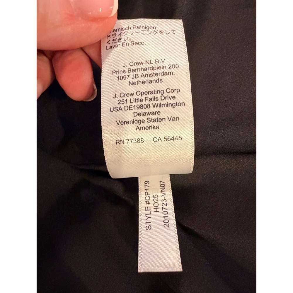 J.Crew Lady Jacket Mixy Dress Black Bubble Hem Long Sleeve NWT Size 8 CP179 - Picture 7 of 8